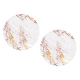 Maxbell 2pcs Waterproof Table Cover Kitchen Elastic Edged Tablecloth Marble Grain