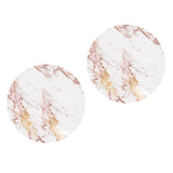 Maxbell 2pcs Waterproof Table Cover Kitchen Elastic Edged Tablecloth Marble Grain