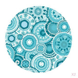 Maxbell 2pcs Table Cover Decoration Elastic Edged Tablecloth Dia1.2m Round Blue