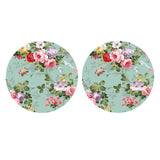 Maxbell Table Cover Outdoor Elastic Edged Tablecloth Round Set of 2 Floral Pattern