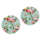 Maxbell Table Cover Outdoor Elastic Edged Tablecloth Round Set of 2 Floral Pattern