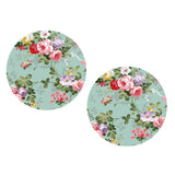 Maxbell Table Cover Outdoor Elastic Edged Tablecloth Round Set of 2 Floral Pattern