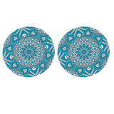 Maxbell 2pcs Table Cover Decoration Tablecloth 47" Round Reusable Green Kaleidoscope