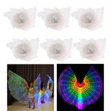 Maxbell 6pcs LED Isis Wing Glow Light Up Belly Dance Costume with Sticks Performance