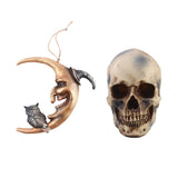 Maxbell Hanging Resin Terror Moon Skull and1:1 Replica Human Skull