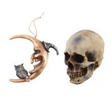 Maxbell Hanging Resin Terror Moon Skull and1:1 Replica Human Skull