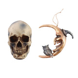 Maxbell Hanging Resin Terror Moon Skull and1:1 Replica Human Skull