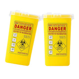 Maxbell 2x Sharps Container Biohazard Needle Disposal  Tattoo Waste Bin 1L