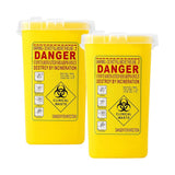 Maxbell 2x Sharps Container Biohazard Needle Disposal  Tattoo Waste Bin 1L