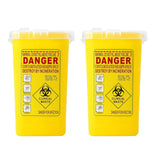 Maxbell 2x Sharps Container Biohazard Needle Disposal  Tattoo Waste Bin 1L