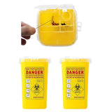 Maxbell 2x Sharps Container Biohazard Needle Disposal  Tattoo Waste Bin 1L