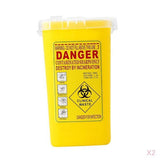 Maxbell 2x Sharps Container Biohazard Needle Disposal  Tattoo Waste Bin 1L