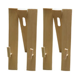 Maxbell 2x Hand Fan Display Stands Bamboo Chinese Folding Fan Holder Base Adjustable
