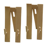 Maxbell 2x Hand Fan Display Stands Bamboo Chinese Folding Fan Holder Base Adjustable