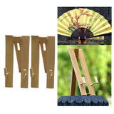 Maxbell 2x Hand Fan Display Stands Bamboo Chinese Folding Fan Holder Base Adjustable