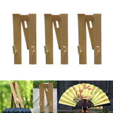Maxbell 3x Hand Fan Display Stands Bamboo Chinese Folding Fan Holder Base Adjustable