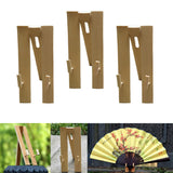 Maxbell 3x Hand Fan Display Stands Bamboo Chinese Folding Fan Holder Base Adjustable