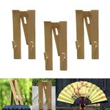 Maxbell 3x Hand Fan Display Stands Bamboo Chinese Folding Fan Holder Base Adjustable