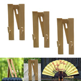 Maxbell 3x Hand Fan Display Stands Bamboo Chinese Folding Fan Holder Base Adjustable