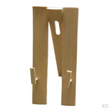 Maxbell 3x Hand Fan Display Stands Bamboo Chinese Folding Fan Holder Base Adjustable