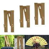 Maxbell 3x Hand Fan Display Stands Bamboo Chinese Folding Fan Holder Base Adjustable