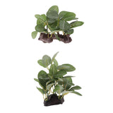 Maxbell 2pcs Resin Artifical Water Grass Plant For Reptile or Aquarium Tank Green