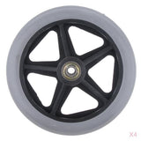 Maxbell 4 Pcs ABS Wheelchair Replacement Front Wheel 5/16" Castor Wheelchairs Supply