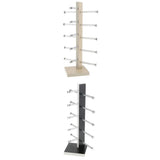 Maxbell 2 Pcs 5 Layers Wood Sunglasses Display Stand Eyeglasses Shelves