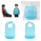 Maxbell 2 Pcs Meals Clothing Protector Bibs Disability Aid Apron with PE Pocket Blue