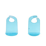 Maxbell 2 Pcs Meals Clothing Protector Bibs Disability Aid Apron with PE Pocket Blue