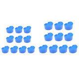 Maxbell 20 Pcs Pigeons Sand Cups Bird Food Water Container Plastic Bowl for Cage