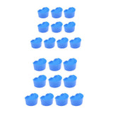 Maxbell 20 Pcs Pigeons Sand Cups Bird Food Water Container Plastic Bowl for Cage