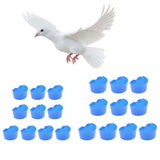 Maxbell 20 Pcs Pigeons Sand Cups Bird Food Water Container Plastic Bowl for Cage