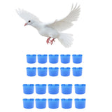 Maxbell 20 Pcs Pigeons Sand Cups Bird Food Water Container Plastic Bowl for Cage