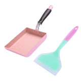 Maxbell Non-Stick 5"x7" Fry Pan Tamagoyaki Steak Skillet with 4.7" Silicone Turner