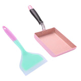 Maxbell Non-Stick 5"x7" Fry Pan Tamagoyaki Steak Skillet with 4.7" Silicone Turner