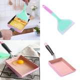 Maxbell Non-Stick 5"x7" Fry Pan Tamagoyaki Steak Skillet with 4.7" Silicone Turner