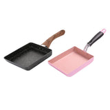 Maxbell 2 Pcs Aluminum Non-Stick Kitchen Fry Pan Tamagoyaki Omelette Cookware 5"x7"