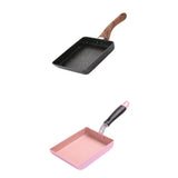 Maxbell 2 Pcs Aluminum Non-Stick Kitchen Fry Pan Tamagoyaki Omelette Cookware 5"x7"