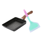 Maxbell Aluminum Non-stick Fry Pan Tamagoyaki Steak Skillet with Spatula