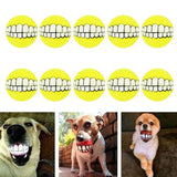 Maxbell 10x Cute Dog Balls Chew Toy Sound Toys Chew Toys For Small Medium Dog Puppy