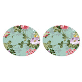 Maxbell 2pcs Waterproof Table Cover Kitchen Tablecloth 47" Reusable Floral Pattern