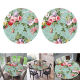 Maxbell 2pcs Waterproof Table Cover Kitchen Tablecloth 47" Reusable Floral Pattern
