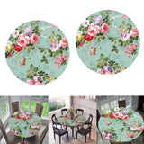 Maxbell 2pcs Waterproof Table Cover Kitchen Tablecloth 47" Reusable Floral Pattern