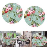Maxbell 2pcs Waterproof Table Cover Kitchen Tablecloth 47" Reusable Floral Pattern