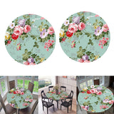 Maxbell 2pcs Waterproof Table Cover Kitchen Tablecloth 47" Reusable Floral Pattern