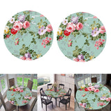 Maxbell 2pcs Waterproof Table Cover Kitchen Tablecloth 47" Reusable Floral Pattern