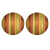 Maxbell Pack of 2 Waterproof Table Cover Decorative Tablecloth 1.5m Colorful Wood