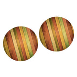 Maxbell Pack of 2 Waterproof Table Cover Decorative Tablecloth 1.5m Colorful Wood