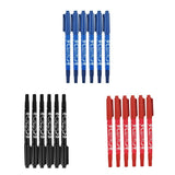 Maxbell 18 Pcs Tattoo Pen Tattoo Skin Marker Marking Scribe Pen Black Blue Red Color